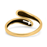 Faith & Cross Band Oxidized Ring Solid 925 Sterling Silver (11mm)