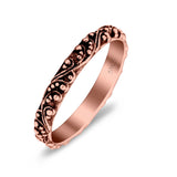 Bali Style Oxidized Ring Band Solid 925 Sterling Silver Thumb Ring (3mm)