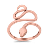 Snake Ring Oxidized Band Solid 925 Sterling Silver Thumb Ring (23mm)