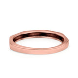 Oxidized Sunset Band Ring Solid 925 Sterling Silver Thumb Ring (2.5mm)