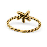 Starfish Band Oxidized Ring Solid 925 Sterling Silver Thumb Ring (8mm)