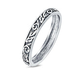 Braided Ring Oxidized Band Solid 925 Sterling Silver Thumb Ring (3mm)