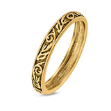 Braided Ring Oxidized Band Solid 925 Sterling Silver Thumb Ring (3mm)