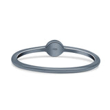 Classic Tiny Moon And Star Design Stackable Oxidized Statement Band Solid 925 Sterling Silver Thumb Ring (3.8mm)