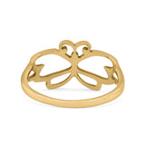 Cutout Butterfly ring Yellow tone