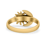 Celestial Sun & Moon Fashionable Universe Cute Oxidized Band Thumb Ring (10.1mm)