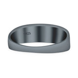 Antiquated Handcrafted Caveman Delicate Artisan Unique Style Oxidized Band Thumb Ring (6.4mm)
