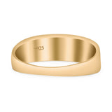 Antiquated Handcrafted Caveman Delicate Artisan Unique Style Oxidized Band Thumb Ring (6.4mm)