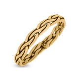 Infinity Princess Twisted Rope Braided New Stylish Oxidized Band Thumb Ring (3.2mm)
