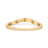 Curved Shape Half Eternity Dainty Oxidized Band Thumb Ring (2mm)