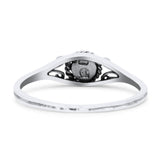 Sphere Bali Style Cultured Modish Art Oxidized Ring Band Thumb Ring (5.4mm)