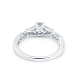 14K Gold 0.49ct Vintage Round 3mm G SI Diamond Engagement Band Wedding Ring