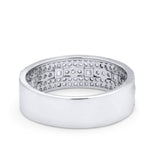 Wedding Band Ring Eternity Round Princess Cut Simulated CZ 925 Sterling Silver