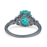 Vintage Style Wedding Ring Marquise Simulated Cubic Zirconia 925 Sterling Silver