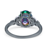 Vintage Style Wedding Ring Marquise Simulated Cubic Zirconia 925 Sterling Silver