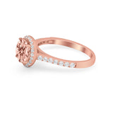 Accent Dazzling Wedding Ring Round Simulated Cubic Zirconia 925 Sterling Silver