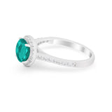 Accent Dazzling Wedding Ring Round Simulated Cubic Zirconia 925 Sterling Silver
