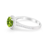 Accent Dazzling Wedding Ring Round Simulated Cubic Zirconia 925 Sterling Silver