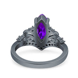 Marquise Art Deco Engagement Ring 925 Sterling Silver