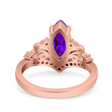 Marquise Art Deco Engagement Ring 925 Sterling Silver