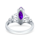 Marquise Art Deco Engagement Ring 925 Sterling Silver