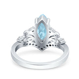Marquise Art Deco Engagement Ring 925 Sterling Silver