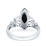 Marquise Art Deco Engagement Ring 925 Sterling Silver