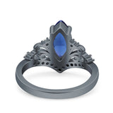 Marquise Art Deco Engagement Ring 925 Sterling Silver