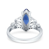 Marquise Art Deco Engagement Ring 925 Sterling Silver