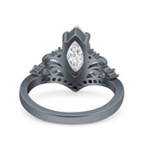 Marquise Art Deco Engagement Ring 925 Sterling Silver