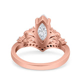 Marquise Art Deco Engagement Ring 925 Sterling Silver