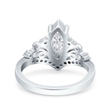 Marquise Art Deco Engagement Ring 925 Sterling Silver