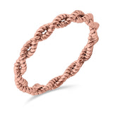 Rope Braided Band Solid 925 Sterling Silver (4mm) Unisex Men Women Wedding Band
