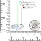 14K Gold Pear Teardrop Vintage Style Cubic Zirconia Engagement Ring