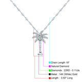 Diamond Palm Tree Necklace