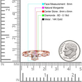 14K Gold 1.4ct Oval Vintage Style 8mmx6mm G SI Diamond Engagement Wedding Ring