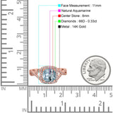 14K Gold 2.37ct Cushion Infinity Shank 8mm G SI Diamond Engagement Wedding Ring