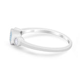 Petite Dainty Fashion Thumb Ring Simulated Cubic Zirconia 925 Sterling Silver