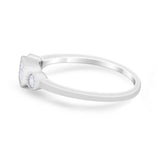 Petite Dainty Fashion Thumb Ring Simulated Cubic Zirconia 925 Sterling Silver