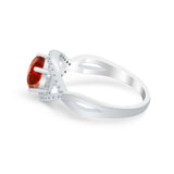 Infinity Shank Wedding Ring Simulated Cubic Zirconia 925 Sterling Silver