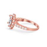 Solitaire Accent Wedding Ring Simulated Cubic Zirconia 925 Sterling Silver