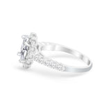 Solitaire Accent Wedding Ring Simulated Cubic Zirconia 925 Sterling Silver