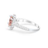 Solitaire Accent Wedding Ring Simulated Cubic Zirconia 925 Sterling Silver