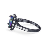 Solitaire Accent Wedding Ring Simulated Cubic Zirconia 925 Sterling Silver