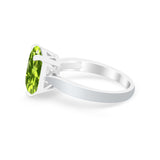 Solitaire Wedding Ring Simulated Cubic Zirconia 925 Sterling Silver