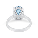 Solitaire Oval Wedding Engagement Ring 925 Sterling Silver