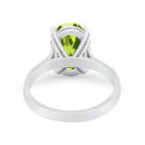 Solitaire Oval Wedding Engagement Ring 925 Sterling Silver