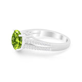 Vintage Style Round Simulated Cubic Zirconia Engagement Ring 925 Sterling Silver