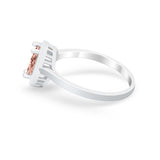 Solitaire Wedding Ring Pear Simulated Cubic Zirconia 925 Sterling Silver