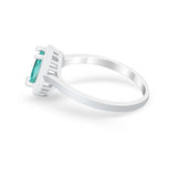 Solitaire Wedding Ring Pear Simulated Cubic Zirconia 925 Sterling Silver